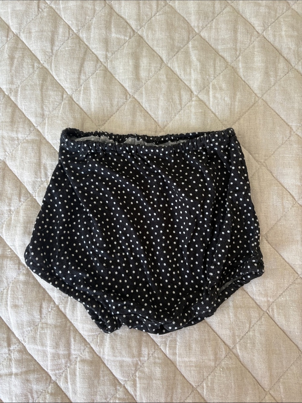 Posh Black and White Polka Dot Baby Bloomers